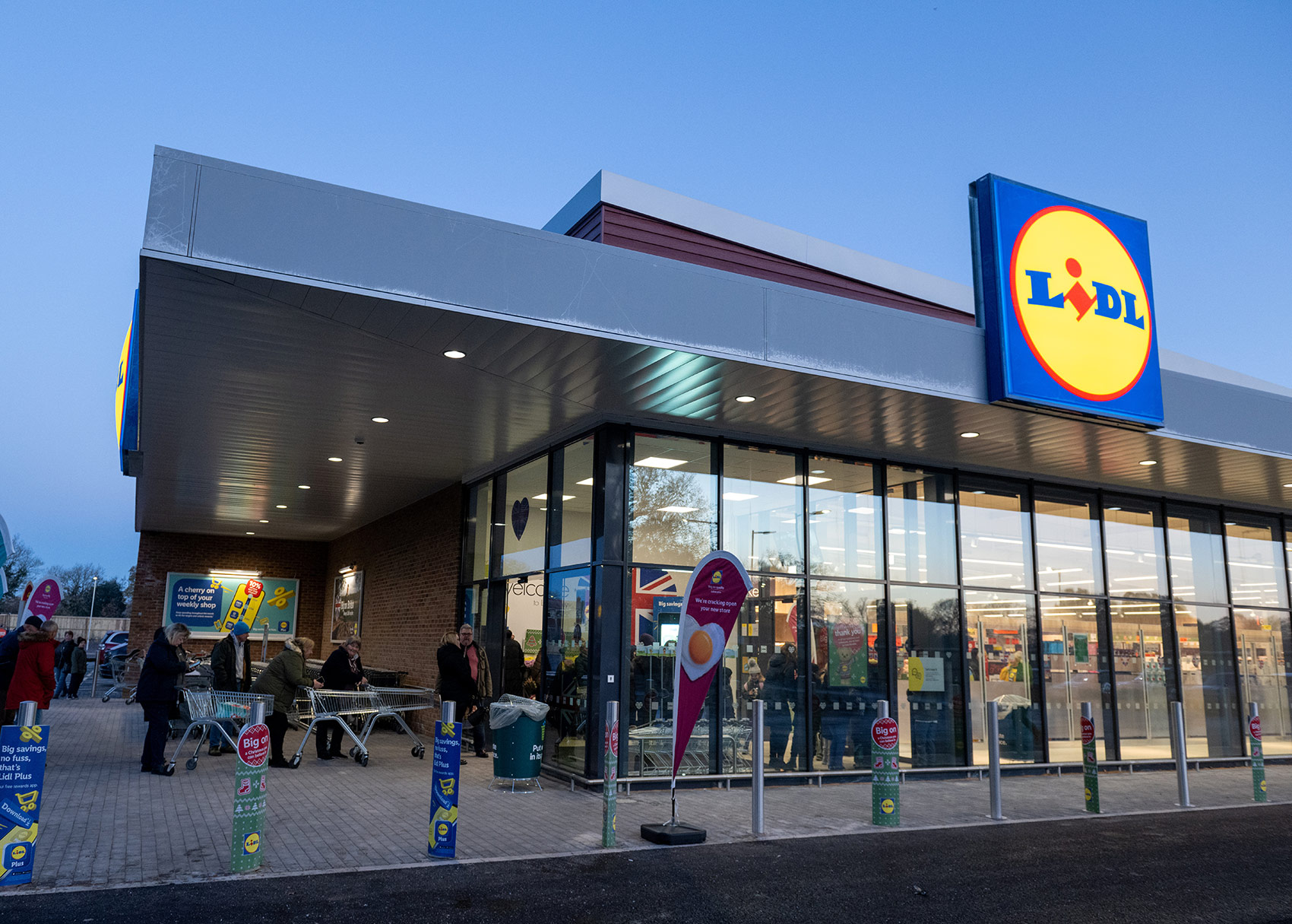 Lidl store at night