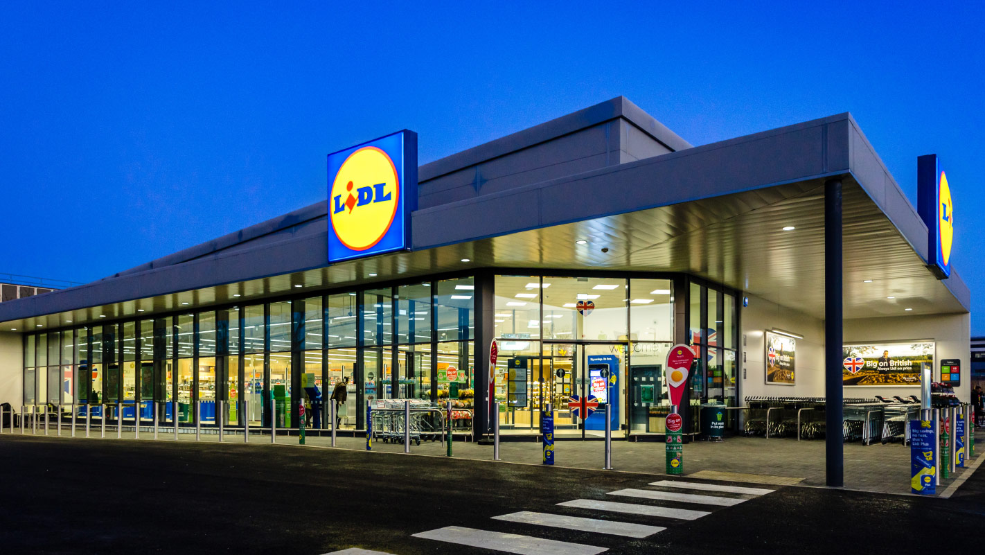 Lidl store at night